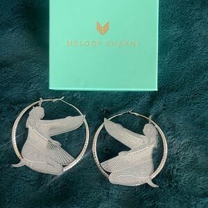 Melody Ehsani Silver Isis Hoop Earrings